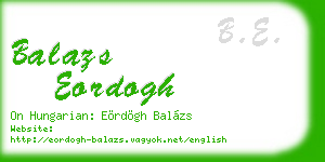 balazs eordogh business card