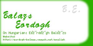 balazs eordogh business card